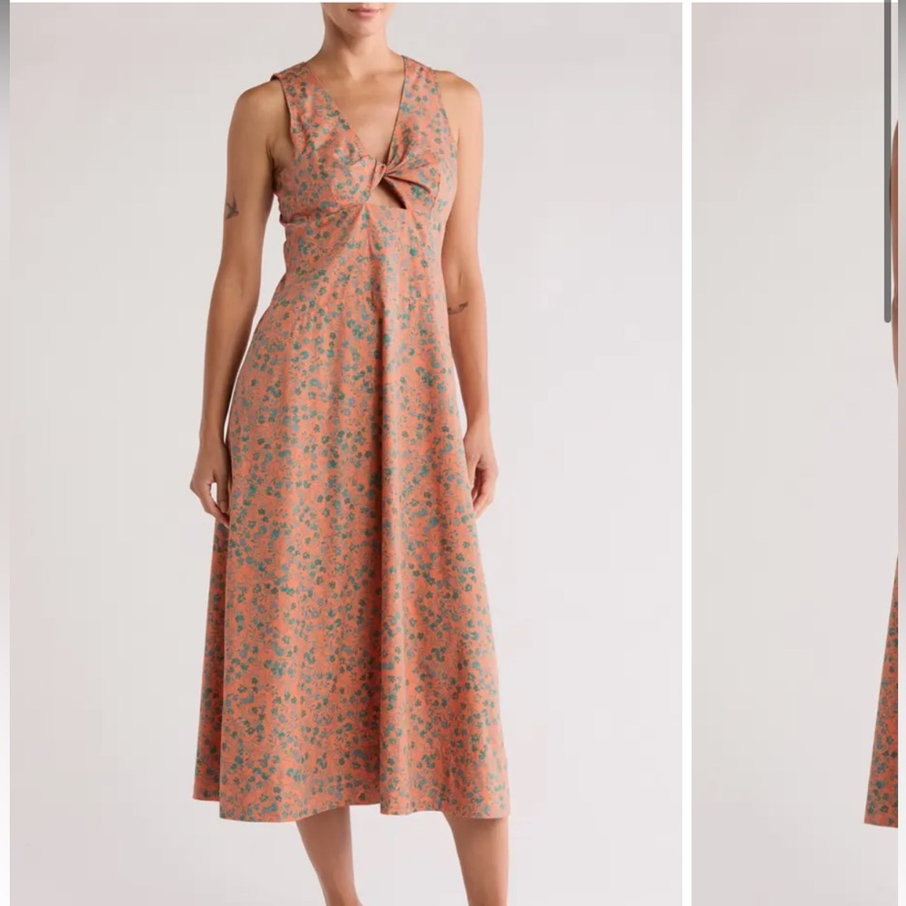 BRAND NEW! Madewell Stephanie twist front midi floral dress